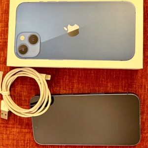 Apple iPhone 13 Smartphone - 128 GB - Blue (Unlocked) with Original Box
